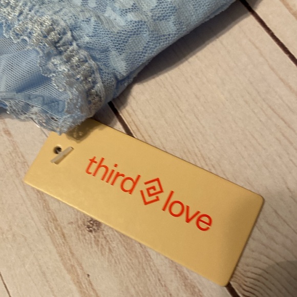 Third love bralette - no snaps. XL baby blue - Picture 3 of 4